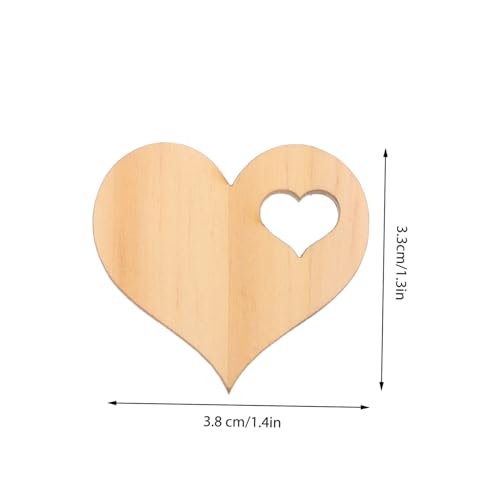 LAPYAPPE 50 Stück Herzförmige Holzscheiben Unbehandelte Holzherzen für DIY Basteln Valentinstag Deko Holzherz Streudeko Hochzeit Tischdeko Holzherzen zum Selbstgestalten von LAPYAPPE