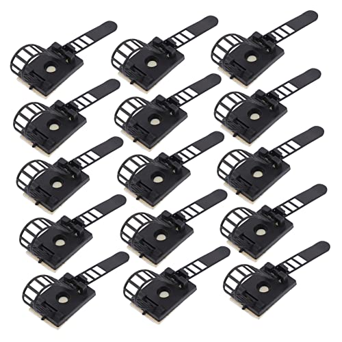 LAPYAPPE 50Stücke Selbstklebende Kabelclips für Kabelmanagement Desktop Kabelbinder für Büro und Zuhause Geeignet für Verschiedene Oberflächen Wiederverwendbar von LAPYAPPE