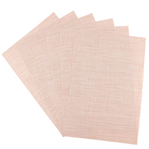 LAPYAPPE 6stücke Teiliges PVC Tischset Beige rutschfeste Isolierende Tischmatte Für Restaurant Hotel Und Zuhause Abwaschbar Und Platzsparend Für Jeden Tisch von LAPYAPPE