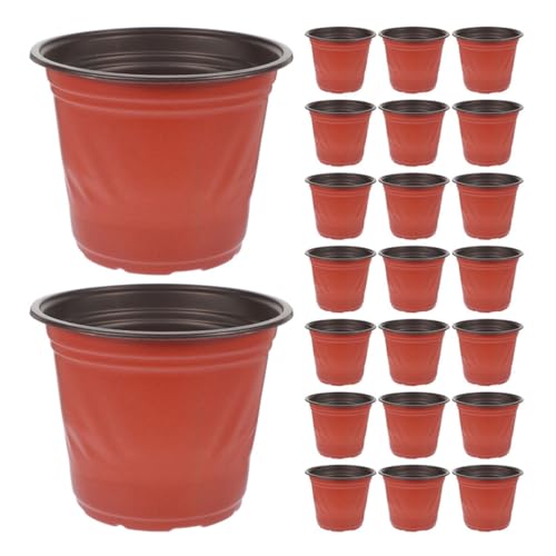 LAPYAPPE 60 Stück Teiliges Runde Pflanztöpfe aus PP Kunststoff mit Drainagelöchern Zweifarbige Anzuchttöpfe für Garten Sukkulenten und Setzlinge Robust Atmungsaktiv für Umpflanzen und von LAPYAPPE