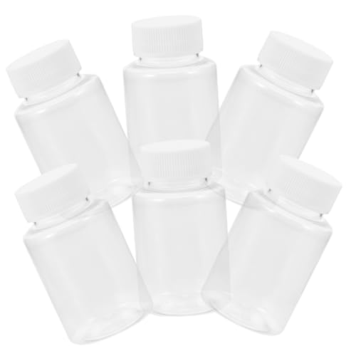 LAPYAPPE 6Stücke Ölprobenflaschen Leere Transparente Reagenzflaschen mit Verschlüssen Korrosionsbeständig für Flüssigkeitsanalyse für Labor Probenahme von LAPYAPPE