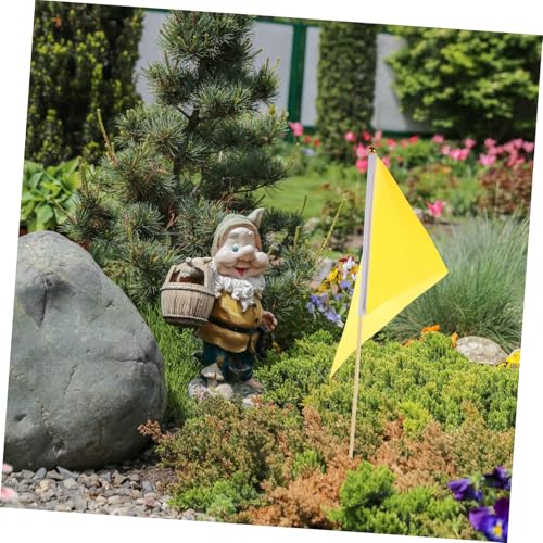 LAPYAPPE 8 Stück Teiliges Garten markierungsfahnen Bambusstab Wetterfeste Leuchtende Signalfahnen für Rasen Baustelle Vermessung Hunde training Vielseitig Einsetzbar im Außenbereich von LAPYAPPE