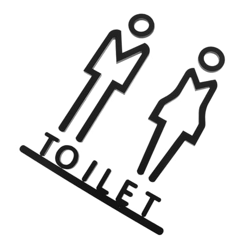 LAPYAPPE Acryl Toilettenschild Kreative Wc Türschild Männer Frauen Lavatory Sign Plate Praktisches Badezimmer Hinweisschild für Klare Wegweisung von LAPYAPPE
