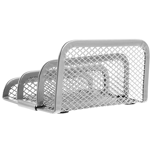 LAPYAPPE Aktenhalter Metall Vertikaler Buch Organizer Filigraner Schreibtisch Zeitschriftenständer Dekorativer Briefständer für Zuhause Verschleißfester Bürobedarf von LAPYAPPE