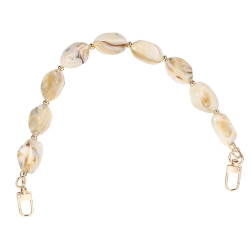 LAPYAPPE Beaded Bag Chain Strap Ersatz Taschengriff mit Karabinern für Handtaschen Clutches Schultertaschen Vielseitig und Langlebig in Beige von LAPYAPPE