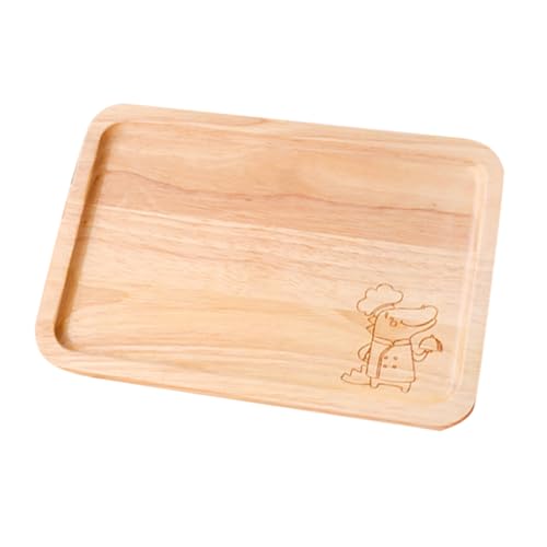 LAPYAPPE Brottablett aus massivem Holz Aufschlag Party Tisch Und Platte für Panierung Holztablett Tee-Tablett Dessert Salatteller Servierschale Obstteller Brotfach Abendessen hölzern von LAPYAPPE