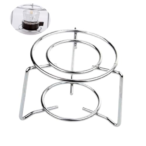 LAPYAPPE Edelstahl Runder Herdständer für Spiritusbrenner Stabile Kochunterlage Hitzebeständig für Camping Wandern Picknick Outdoor kochzubehör von LAPYAPPE