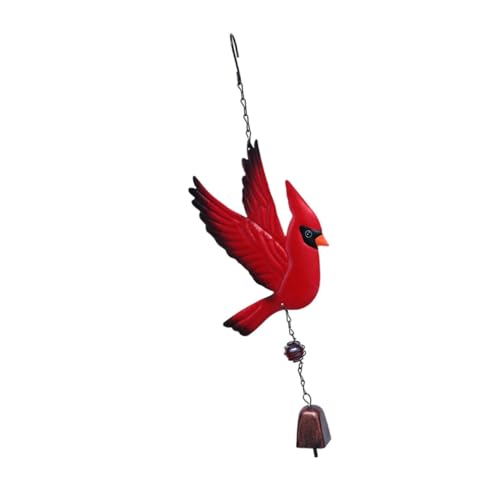LAPYAPPE Eisen Vogel Windspiel Retro Stil Windspiel für Garten Terrasse Balkon Hängend Dekor mit Klarem Klang und Kreativem Design von LAPYAPPE