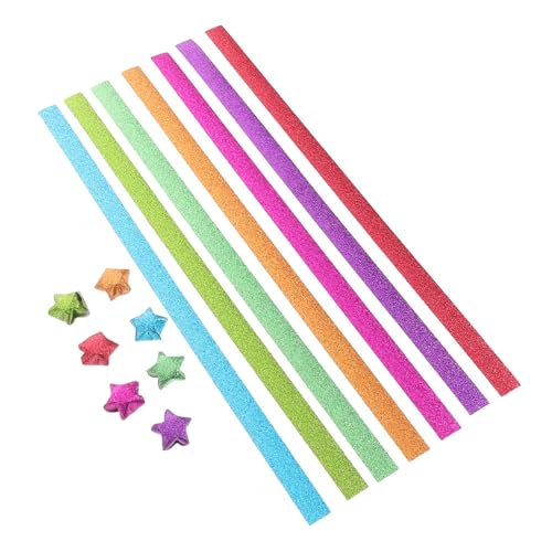LAPYAPPE Glänzende Origami stern Papierstreifen Bunte Glitzerstreifen für DIY Gestalten Vielseitiges Sternfaltpapier für Familienaktivitäten Kartengestaltung und Kreative Kunstprojekte LAPYAPPE Glänzende Origami stern Papierstreifen Bunte Glitzerstreifen für DIY Gestalten Vielseitiges Sternfaltpapier für Familienaktivitäten Kartengestaltung und Kreative Kunstprojekte von LAPYAPPE
