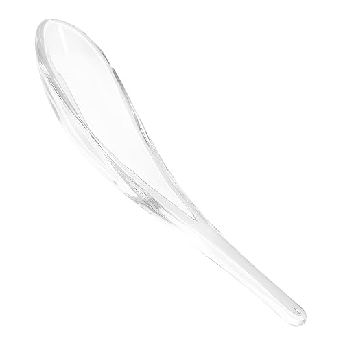 LAPYAPPE Glaslöffel Transparenter Suppenlöffel für Desserts Ramen Suppen und Appetizer Hochwertiger Küchenlöffel mit Design und Komfortablem Griff von LAPYAPPE