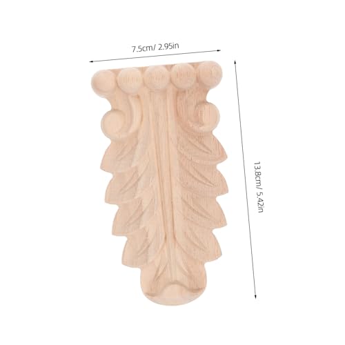LAPYAPPE Holz Geschnitzte Zierkonsole Unbemalt Dekorative Eckapplikation Handgefertigt Klassische Holzornamente Vintage Möbelverzierung für Wohn Hotelräume von LAPYAPPE