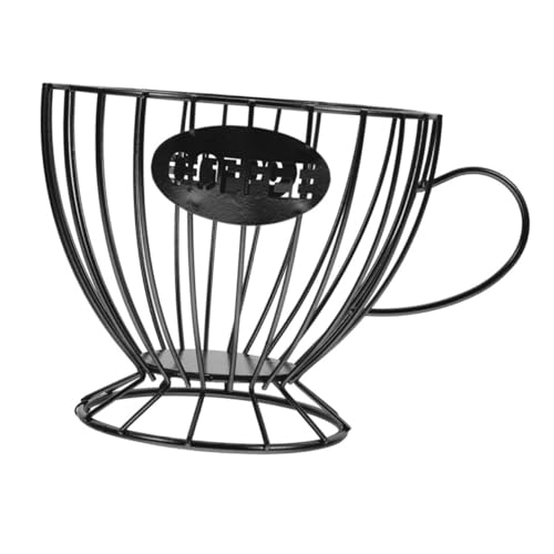 LAPYAPPE Kaffeepadhalter Aus Eisen Aufbewahrungsorganizer Präsentationskorb Kaffee-aufbewahrungskorb Kaffeebarkorb Halter Für Kaffeezubehör Metalldrahtkorb Schreibtischhalter von LAPYAPPE