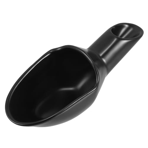 LAPYAPPE Keramik Kaffeebohnen Messlöffel Präzisionsscoop mit Schaufel Multifunktional zum Portionieren und Lagern von Kaffeebohnen Schwarz für Backen und Kaffeezubereitung von LAPYAPPE