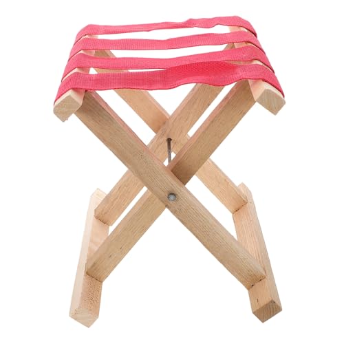 LAPYAPPE Klappbarer Campinghocker Tragbarer Anglerstuhl Kompakter Falthocker für Garten und Outdoor Leicht und für Reisen Camping und Angeln Martinsrot von LAPYAPPE