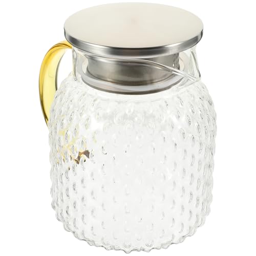 LAPYAPPE Klarer Glaskrug mit Edelstahldeckel Großer Wasserbehälter für Tee Saft und Kalte Getränke Hitzebeständig und Einfach zu Reinigen für Familie und Partys LAPYAPPE Klarer Glaskrug mit Edelstahldeckel Großer Wasserbehälter für Tee Saft und Kalte Getränke Hitzebeständig und Einfach zu Reinigen für Familie und Partys von LAPYAPPE