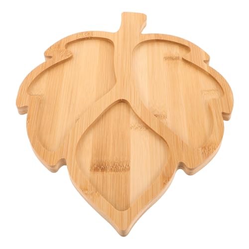 LAPYAPPE Kreatives Holz Serviertablett mit Fächern Dekorative Obst und Snack Platte für Früchte Süßigkeiten und Heimdekoration Geeignet für von LAPYAPPE