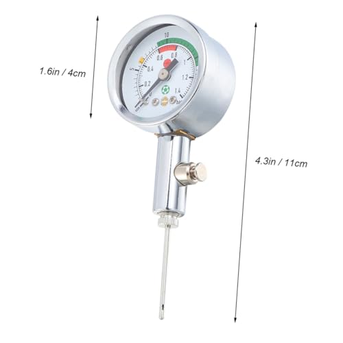 LAPYAPPE Präziser Ball Luftdruckmesser mit Zeiger bis Psi Bar Robuster Metallkörper Integriertes Luftablassventil Kompatibel mit Fußball Volleyball Basketball und Anderen Bällen LAPYAPPE Präziser Ball Luftdruckmesser mit Zeiger bis Psi Bar Robuster Metallkörper Integriertes Luftablassventil Kompatibel mit Fußball Volleyball Basketball und Anderen Bällen von LAPYAPPE