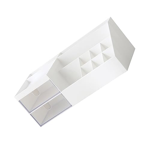 LAPYAPPE Praktischer Desktop Organizer Für Kosmetik Multifunktionale Aufbewahrungsbox Mit Fächern Und Große Kapazität Für Schminkutensilien Stifte Bürobedarf Weiß LAPYAPPE Praktischer Desktop Organizer Für Kosmetik Multifunktionale Aufbewahrungsbox Mit Fächern Und Große Kapazität Für Schminkutensilien Stifte Bürobedarf Weiß von LAPYAPPE