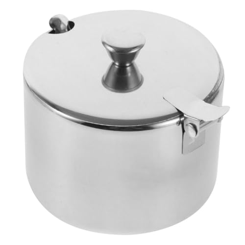 LAPYAPPE Edelstahl Zuckerdose Mit Löffel Vielseitiger Gewürzbehälter Mit Deckel Für Salz Pfeffer Und Gewürze Elegantes Design Für Küche Leicht Zu Reinigen Und Langlebig LAPYAPPE Edelstahl Zuckerdose Mit Löffel Vielseitiger Gewürzbehälter Mit Deckel Für Salz Pfeffer Und Gewürze Elegantes Design Für Küche Leicht Zu Reinigen Und Langlebig von LAPYAPPE