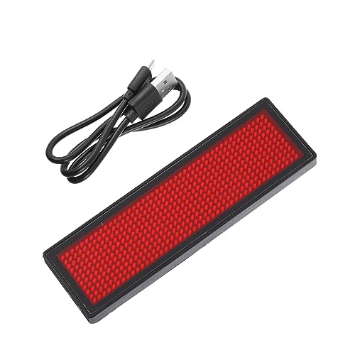 LAPYAPPE LED Namensschild Programmierbares Laufschrift Abzeichen Wiederaufladbare Lithiumbatterie 300 mAh Mehrsprachige Unterstützung für Messen und Konferenzen von LAPYAPPE