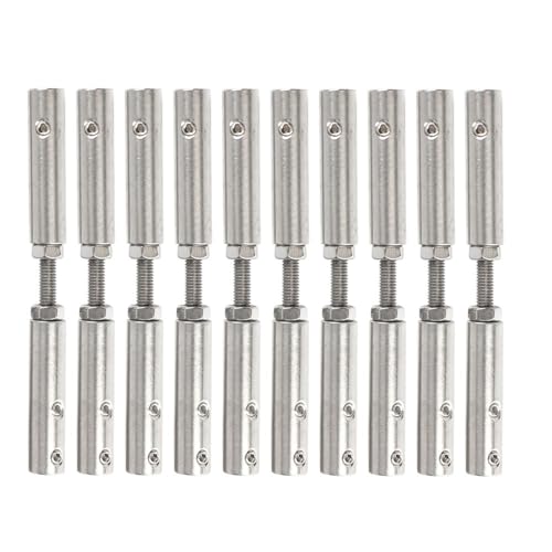 Drehseilklemmen 10PCS Beide End Fitting Terminal 2mm Draht Seil Gewinde Bolzen Spanner Handschraube Klemme Mit Schraube Bolzen Schnalle for Kabel Geländer DrahtseilhüLsen von LAPooh