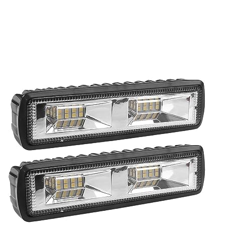 LAPooh Arbeitsscheinwerfer 2 Stück 72 W Auto-Arbeitslichtleiste 4 x 4 24 Arbeitsscheinwerferleiste Offroad SUV Traktor Boot LKW Bagger 12–60 V Kombistrahl Offroad Flutlicht (Color : 48W 16Led) von LAPOOH
