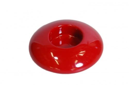 LAQ Design - Teelichthalter rund Ø 9 cm Pianolack Holz (Rot) von LAQ Design