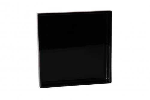 Tablett, Quadratisch, 20x20x2cm, Holz/Pianolack Farbe Schwarz von LAQ Design