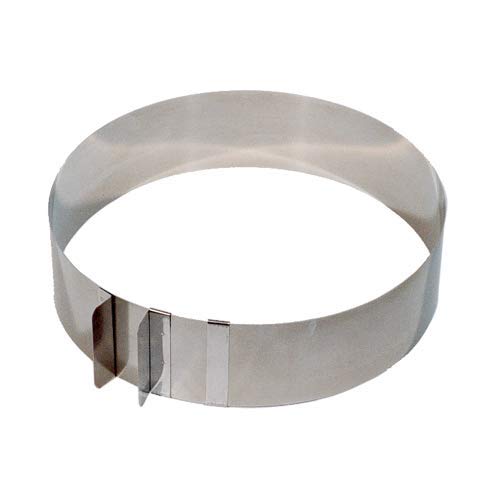 Lares Kuchenring/Tortenring mit Griff - 18-30cm Ø, H: 7cm - Federbandstahl, stufenlos verstellbar - Made in Germany von Lares