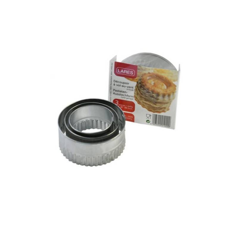LARES Ausstechform 1029, Pasteten Ausstechform, 3er Set: 6, 7 &8,5 cm, Weißblech, Pastetenring - zum einfachen Backen - Made in Germany LARES Ausstechform 1029, Pasteten Ausstechform, 3er Set: 6, 7 &8,5 cm, Weißblech, Pastetenring - zum einfachen Backen - Made in Germany von LARES