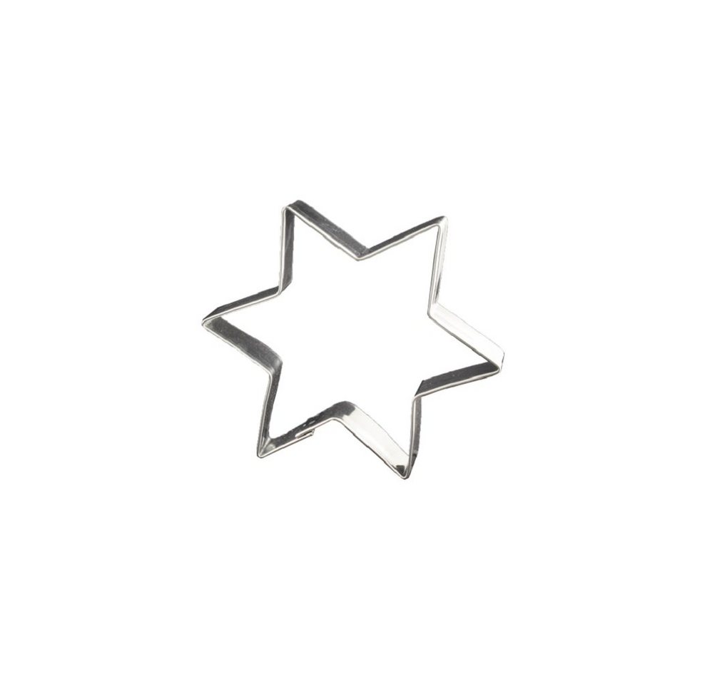 LARES Ausstechform 1109, Ausstecher Stern, 12 cm, Weißblech, zum Backen - Ausstechformen für Kekse, Plätzchen und Lebkuchen von LARES