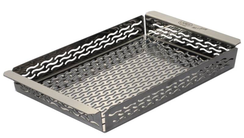 LARES Grillschale 6308, Grillschale, Edelstahl, aus rostfreiem Edelstahl, 30x20x3,5cm, Made in Germany von LARES