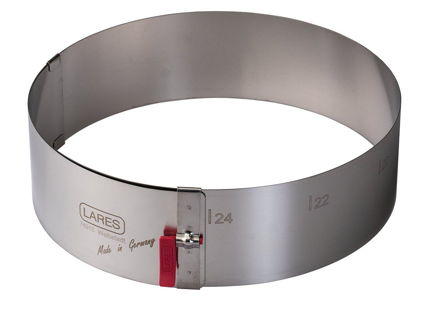 LARES Tortenring 6008, verstellbarer Tortenring mit Klemmhebel, Höhe ca. 7 cm, Made in Germany LARES Tortenring 6008, verstellbarer Tortenring mit Klemmhebel, Höhe ca. 7 cm, Made in Germany von LARES