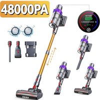 Buture Akku Staubsauger, 48000Pa/500W,55Minuten Akku-Staubsauger, 1,5 Liter Fassungsvermögen,mit Touchscreen für Tierhaare/Teppiche/Hartböden von LARESAR