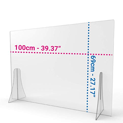 Trennwand trasparant | Siebparasputi 5 mm | Ideal für Büros - Geschäfte - Rezeption 100x69 cm von LARGE FORMAT