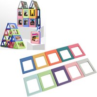 10 Stück 3 Zoll magnetischer Bilderrahmen, tragbare Kühlschrankmagnete, starker Magnet, DIY-Mehrzweck-Einbaumagnetrahmen für den Kühlschrank von LARGEIGHT