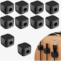 10 Stück Kabelclips, magnetischer Kabel-Organizer mit selbstklebendem Kabel-Schreibtisch-Organizer für Schreibtisch, Nachttisch, Ladekabel, HDMI, 10 Stück Kabelclips, magnetischer Kabel-Organizer mit selbstklebendem Kabel-Schreibtisch-Organizer für Schreibtisch, Nachttisch, Ladekabel, HDMI, von LARGEIGHT