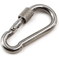 10 Stück M4 Karabinerhaken aus 304 Edelstahl mit Schraubverschluss, Karabinerhaken für Zuhause, Camping, Wandern, Angeln, Reisen, Rucksack von LARGEIGHT