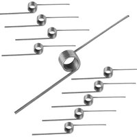 10 Stück Torsionsfeder, Edelstahl 304, Rückholfeder Außendurchmesser 5 mm, 6 Umdrehungen, 180° Winkel von LARGEIGHT