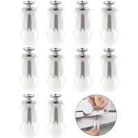 10-teiliges Toilettensitz-Scharnier-Set – Befestigungsschrauben für Toilettensitze aus Edelstahl – Dehnschrauben für Toilettendeckel für von LARGEIGHT