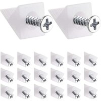 100 Schubladen-Reparatursets [mit Schrauben] – Kunststoff-Unterlegscheiben für Kommoden-/Schrankböden – Verstärkung durchhängender Regale und von LARGEIGHT