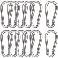 12 Stück M6 Karabinerhaken 304 Edelstahl Karabinerhaken Federschnalle zum Aufhängen Festhaken 60 x 6 mm von LARGEIGHT