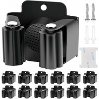 12-teiliger Besenhalter aus Edelstahl, robustes Werkzeugregal zur Wandmontage mit rutschfester Silikonausrüstung für Küche, Badezimmer, Schrank, 12-teiliger Besenhalter aus Edelstahl, robustes Werkzeugregal zur Wandmontage mit rutschfester Silikonausrüstung für Küche, Badezimmer, Schrank, von LARGEIGHT