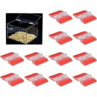 16er-Pack selbstklebende Scharniere aus transparentem Kunststoff, doppelseitig klebende Scharniere aus Acryl, geeignet für Schubladen, Schränke, von LARGEIGHT