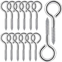 20 Stück M5 304 Edelstahl-Ringschraube, selbstschneidende runde Ringschraube, Ösenhaken, Ösenschraube, Ösenhaken, 65 mm von LARGEIGHT