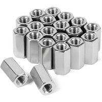 20 Stück M8 x 24mm Lang Sechskantmutter Edelstahl VA V2A A2, Überwurfmutter Sechskantausführung, Kreuzmutter Bolzen Gewindehülsen Distanzhülsen von LARGEIGHT