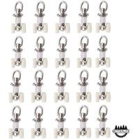 20 stück Vorhang Track Segelflugzeug Schiene Rollen Kunststoff Twin Rollen Aluminium Legierung 20 stück Vorhang Track Segelflugzeug Schiene Rollen Kunststoff Twin Rollen Aluminium Legierung von LARGEIGHT