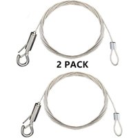 2er-Pack Bilder-Aufhängedraht, 2 mm × 2 m, mit 2 Quetschröhrchen, robustes Edelstahlkabel für Licht-/Lampen-Hardware, bis zu 30 kg 2er-Pack Bilder-Aufhängedraht, 2 mm × 2 m, mit 2 Quetschröhrchen, robustes Edelstahlkabel für Licht-/Lampen-Hardware, bis zu 30 kg von LARGEIGHT