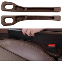 2er-Pack Universal-Aufbewahrungsboxen für Autositzlücken, Universal-Füller für Autositzlücken, Autositzlückenfüller, Braun von LARGEIGHT
