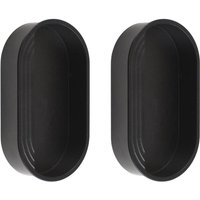 2er-Pack ovale versenkte Scheunentorgriffe – moderne, einfache Schiebetürgriffe für Türen, Schränke, Schubladen, Kleiderschränke und Kommoden von LARGEIGHT